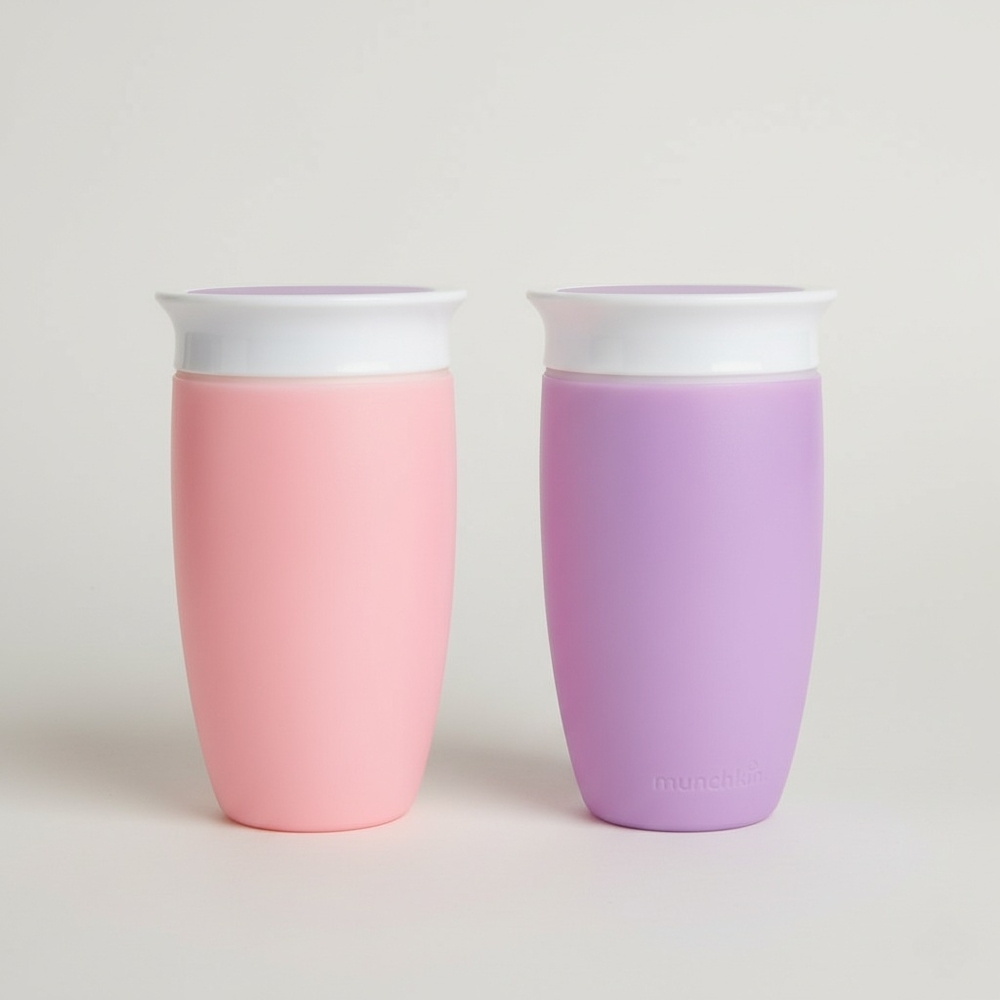 Munchkin 360 Pink and Purple Spill-Proof Cups
